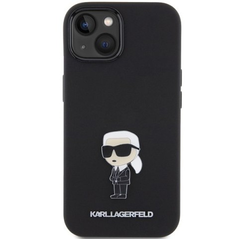 Etui na telefon iPhone 15 Plus Karl Lagerfeld czarne Silicone Ikonik