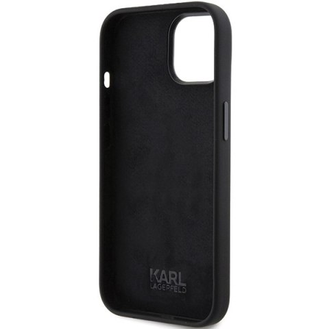 Etui na telefon iPhone 15 Plus Karl Lagerfeld czarne Silicone Ikonik