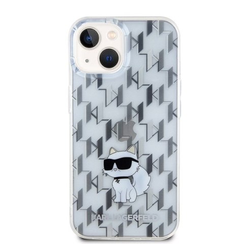 Etui na telefon iPhone 15 Karl Lagerfeld hardcase Monogram Choupette