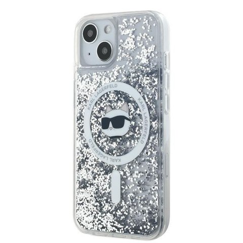 Etui na telefon iPhone 15 Plus Karl Lagerfeld Choupette MagSafe Glitter