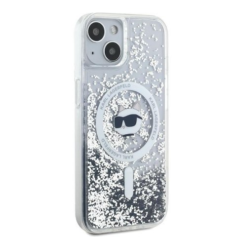 Etui na telefon iPhone 15 Plus Karl Lagerfeld Choupette MagSafe Glitter