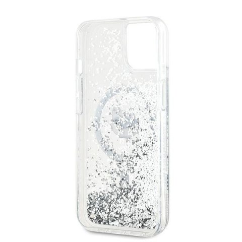 Etui na telefon iPhone 15 Plus Karl Lagerfeld Choupette MagSafe Glitter