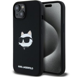 Etui na telefon iPhone 15 Plus Karl Lagerfeld Choupette MagSafe czarne