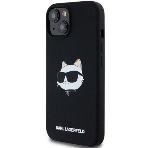 Etui na telefon iPhone 15 Plus Karl Lagerfeld Choupette MagSafe czarne