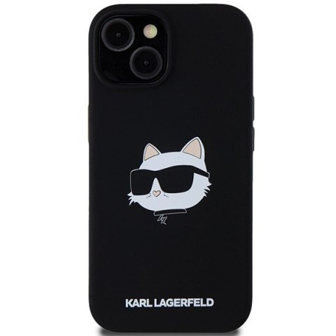 Etui na telefon iPhone 15 Plus Karl Lagerfeld Choupette MagSafe czarne