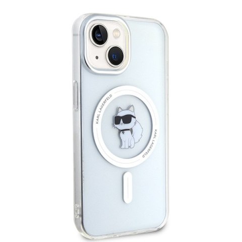 Etui na telefon iPhone 15 Karl Lagerfeld Choupette MagSafe transparentne