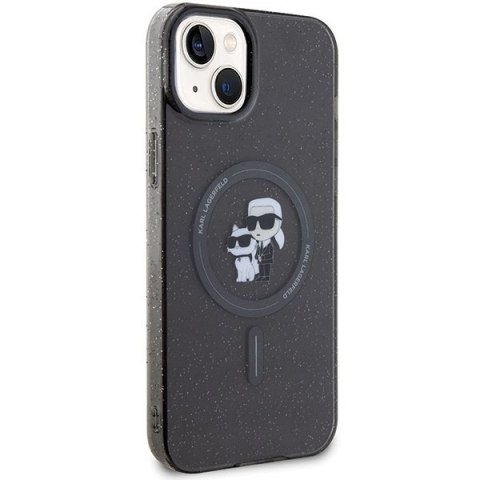 Etui na telefon iPhone 15 Karl Lagerfeld czarne hardcase MagSafe