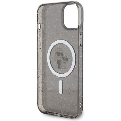 Etui na telefon iPhone 15 Karl Lagerfeld czarne hardcase MagSafe