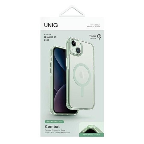 Etui iPhone 15 Plus / 14 Plus UNIQ Combat MagClick Charging miętowy / cool mint