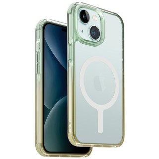 Etui iPhone 15 UNIQ Combat Duo MagClick Charging zielono-żółty / sea green-soft yellow