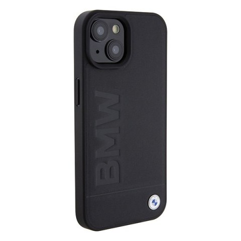 Etui iPhone 15 BMW czarne hardcase Signature Logo Imprint