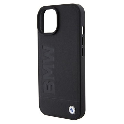 Etui iPhone 15 BMW czarne hardcase Signature Logo Imprint