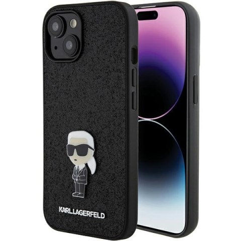 Etui na telefon iPhone 15 Karl Lagerfeld hardcase z metalowym pinem