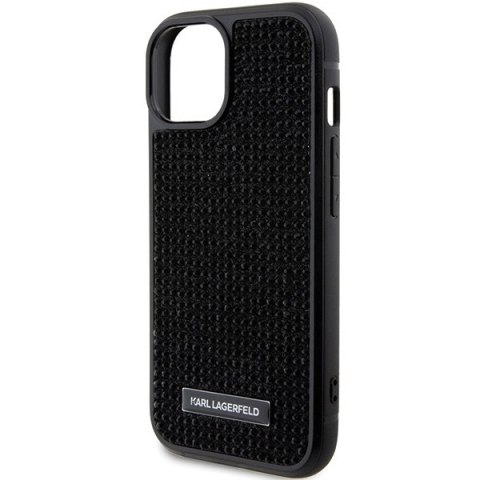 Etui na telefon iPhone 15 Karl Lagerfeld czarne hardcase z logo