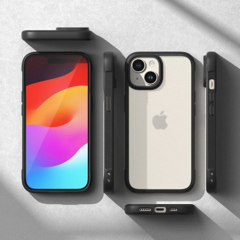 Etui na telefon iPhone 15 Ringke Fusion Bold Matte Black - Ochrona i styl