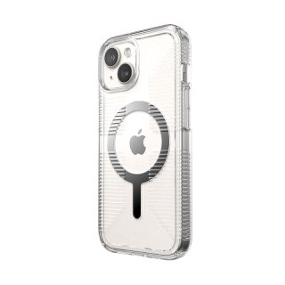 Etui iPhone 15 Speck Gemshell Grip MagSafe przezroczyste / wykończenie chromowane