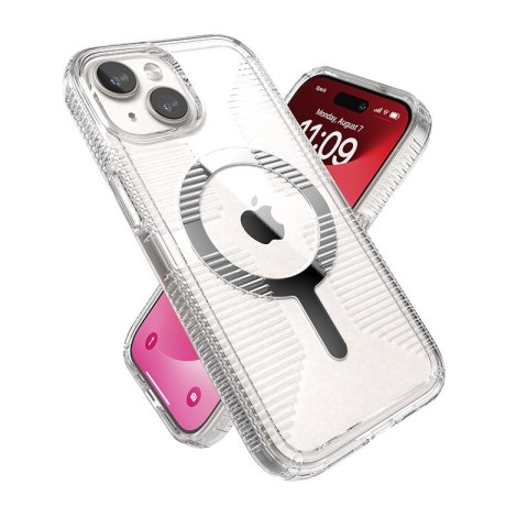 Etui na telefon iPhone 15 Speck Gemshell Grip MagSafe przezroczyste