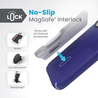 Etui iPhone 15 Speck Presidio2 Grip ClickLock & MagSafe niebieskie / fioletowe (Future Blue/Purple Ink)