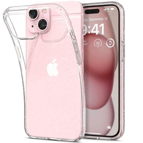 Etui na telefon iPhone 15 Spigen Liquid Crystal przezroczyste brokatowe