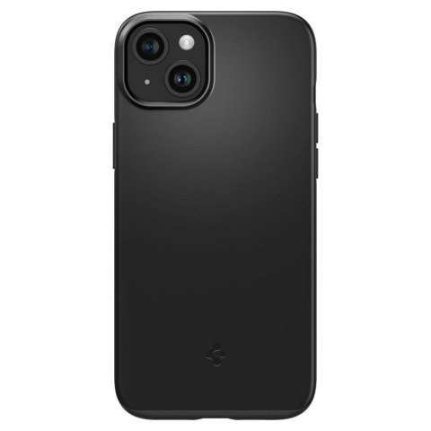 Etui na telefon iPhone 15 Spigen Thin Fit czarne - cienkie i lekkie