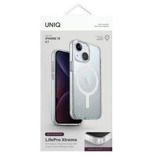 Etui iPhone 15 UNIQ LifePro Xtreme przezroczysty MagClick Charging