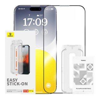 Szkło hartowane iPhone 15 Baseus Sapphire - Ochrona ekranu 9H