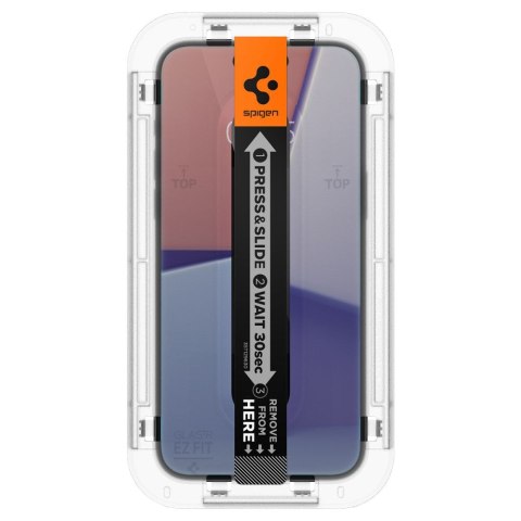 Szkło hartowane iPhone 15 Spigen GLAS.tR ez Fit Privacy - Ochrona ekranu