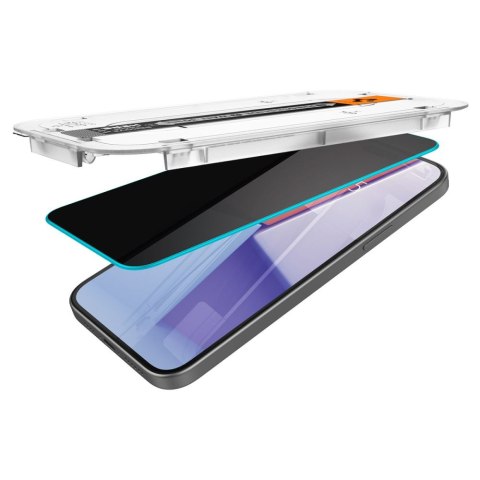 Szkło hartowane iPhone 15 Spigen GLAS.tR ez Fit Privacy - Ochrona ekranu