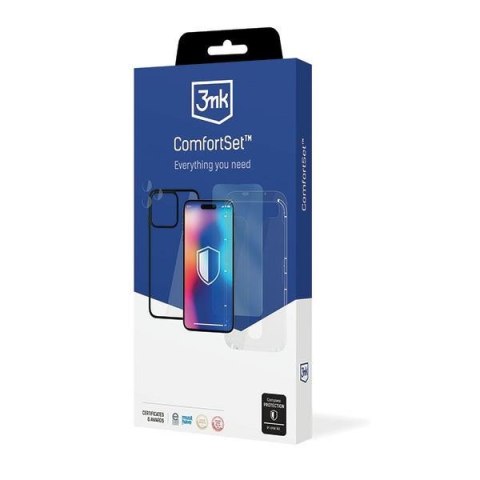 Etui na telefon Apple iPhone 15 + szkło ekran i aparat 3MK Comfort Set