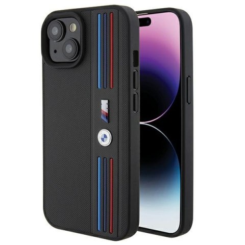 Etui na telefon iPhone 15 BMW czarne Tricolor M Collection