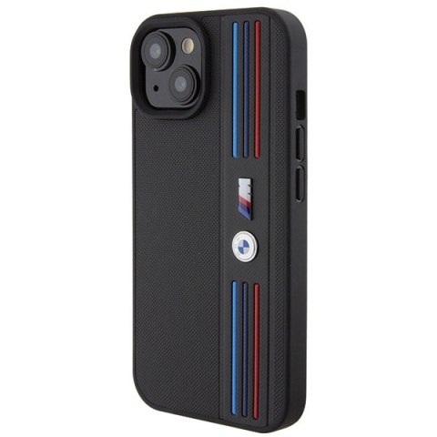 Etui na telefon iPhone 15 BMW czarne Tricolor M Collection