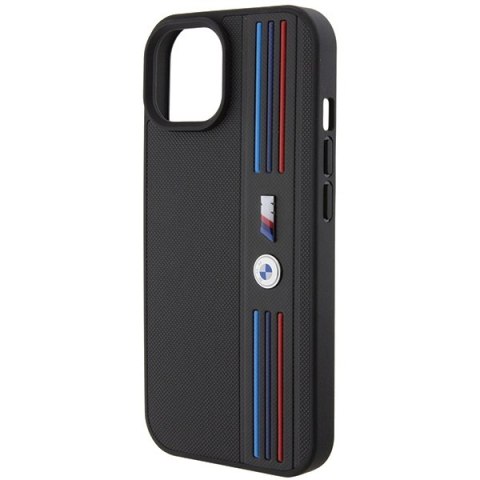 Etui na telefon iPhone 15 BMW czarne Tricolor M Collection