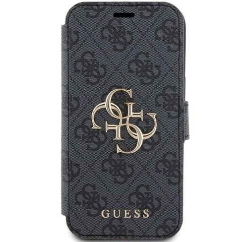 Etui iPhone 15 / 14 / 13 Guess GUBKP15S4GMGGR szary book 4G Metal Logo