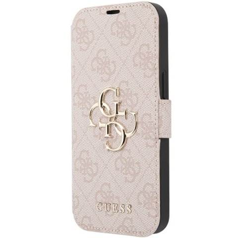 Etui na telefon iPhone 15/14/13 Guess GUBKP15S4GMGPI różowy book 4G