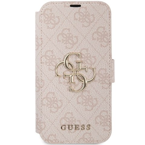 Etui na telefon iPhone 15/14/13 Guess GUBKP15S4GMGPI różowy book 4G