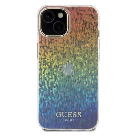 Etui na telefon iPhone 15/14 Guess wielokolorowe hardcase IML Mirror