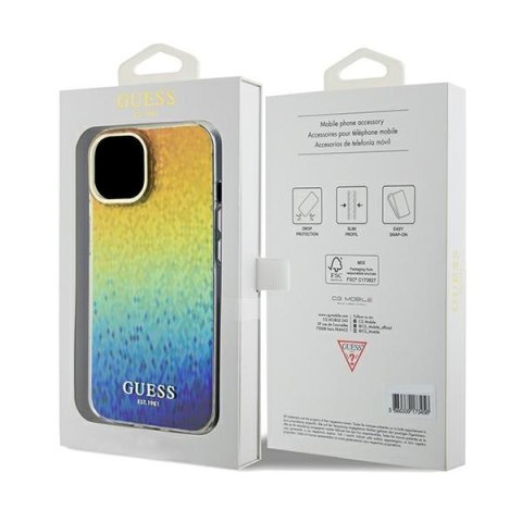 Etui na telefon iPhone 15/14 Guess wielokolorowe hardcase IML Mirror