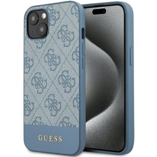 Etui iPhone 15 / 14 / 13 Guess niebieskie hardcase 4G Stripe Collection