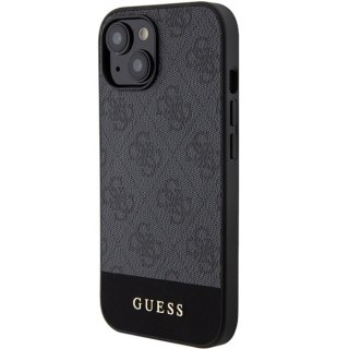 Etui na telefon iPhone 15/14/13 Guess szare hardcase 4G Stripe Collection