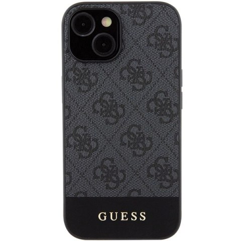 Etui na telefon iPhone 15/14/13 Guess szare hardcase 4G Stripe Collection