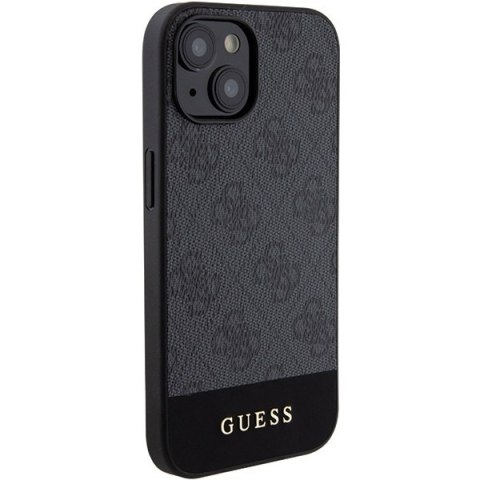 Etui na telefon iPhone 15/14/13 Guess szare hardcase 4G Stripe Collection