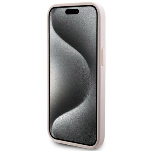 Etui na telefon iPhone 15/14 Guess różowe hardcase 4G Stripe Collection