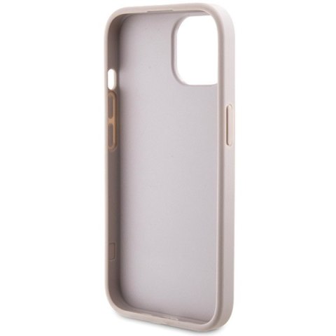 Etui na telefon iPhone 15/14 Guess różowe hardcase 4G Stripe Collection