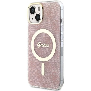 Etui iPhone 15 / 14 / 13 Guess IML 4G MagSafe różowe