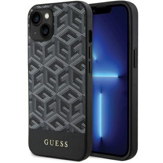 Etui na telefon iPhone 15/14/13 Guess GCube Stripes MagSafe czarne