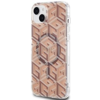 Etui iPhone 15 / 14 Guess IML GCube MagSafe brązowe