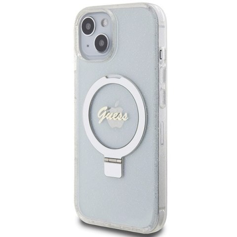 Etui na telefon iPhone 15/14/13 Guess Ring Stand MagSafe przezroczyste