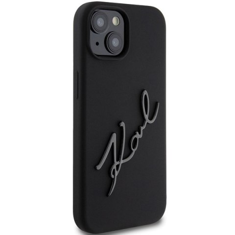 Etui na telefon iPhone 15 Karl Lagerfeld czarne hardcase silikonowe