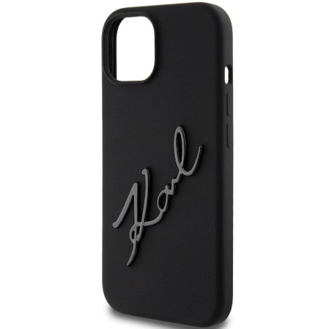 Etui na telefon iPhone 15 Karl Lagerfeld czarne hardcase silikonowe