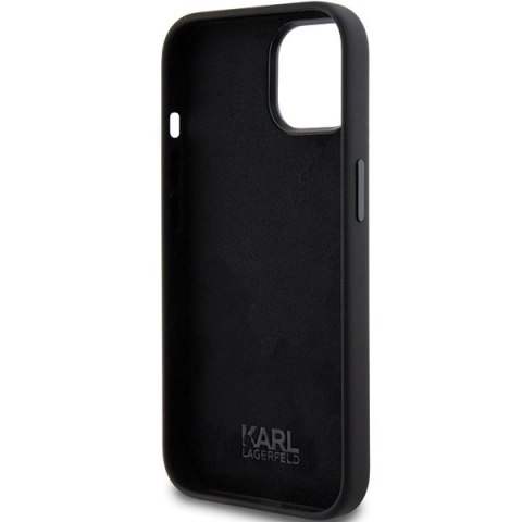 Etui na telefon iPhone 15 Karl Lagerfeld Choupette Silicone czarne